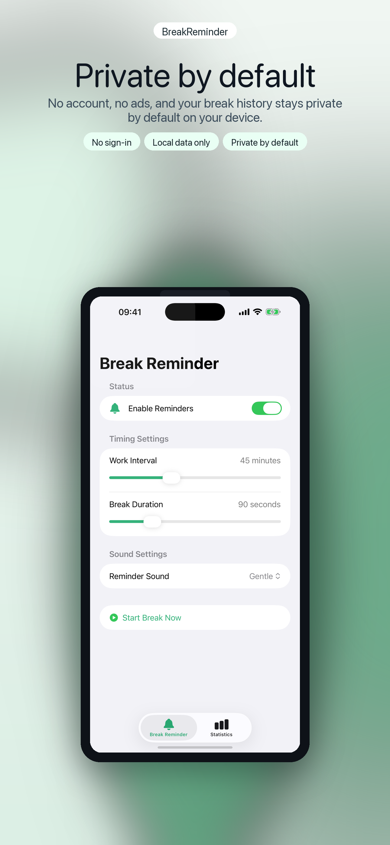 6.7-inch screenshot 4 highlighting privacy by default